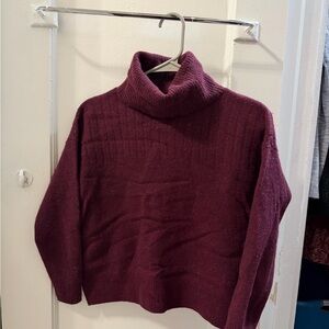 Madewell Women's Burgundy Cowlneck Sweater